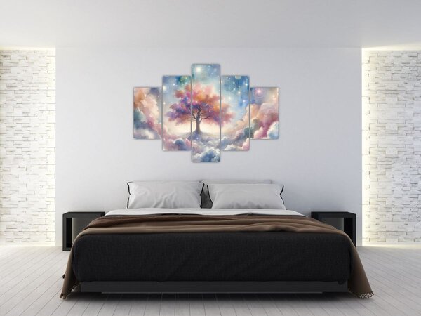 Slika – Drvo života u oblacima (150x105 cm)