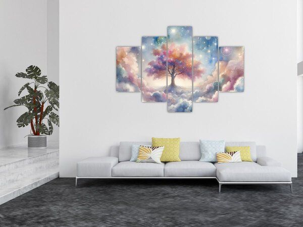 Slika – Drvo života u oblacima (150x105 cm)