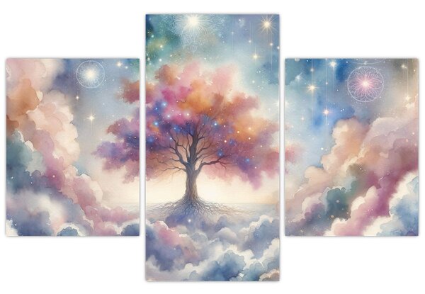 Slika – Drvo života u oblacima (90x60 cm)