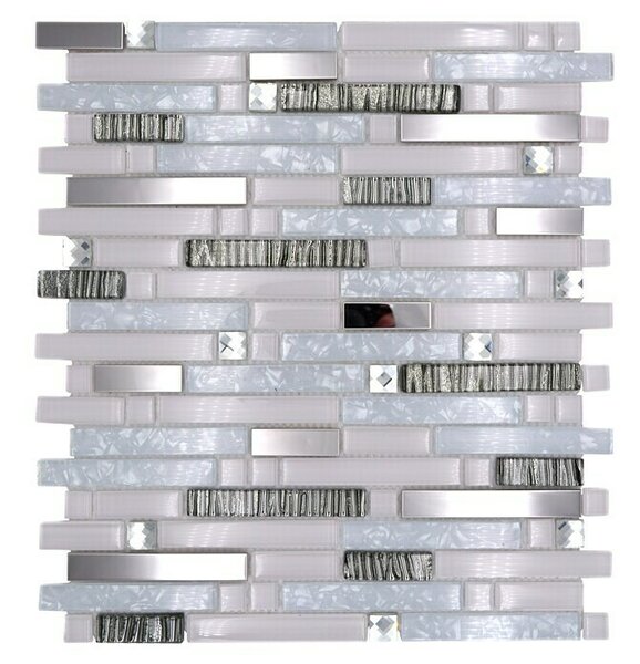 Mozaik pločica Crystal Mix (29,8 x 33,8 cm, Bijele boje, Sjaj)