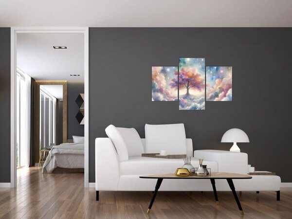 Slika – Drvo života u oblacima (90x60 cm)