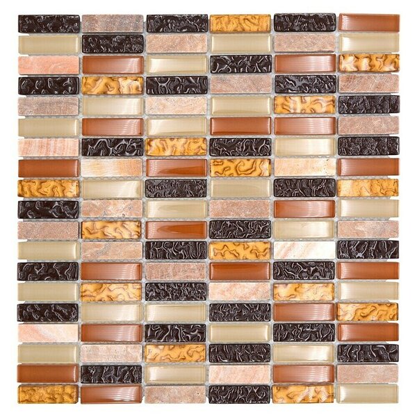 Mozaik pločica Stäbchen Crystal Mix XCM SM83 (32,2 x 31 cm, Bež-smeđe boje, Sjaj)
