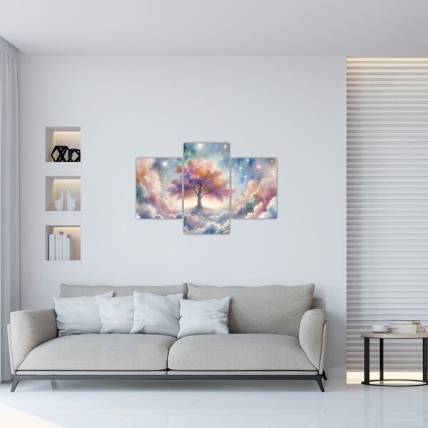 Slika – Drvo života u oblacima (90x60 cm)