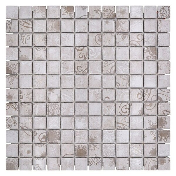 Mozaik pločica Quadrat LACEO LB 106 (29,8 x 29,8 cm, Sive boje, Mat)