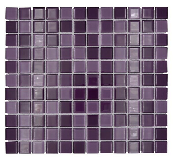 Mozaik pločica Quadrat Crystal Mix CM 4888 (32,7 x 30,2 cm, Lila, Sjaj)
