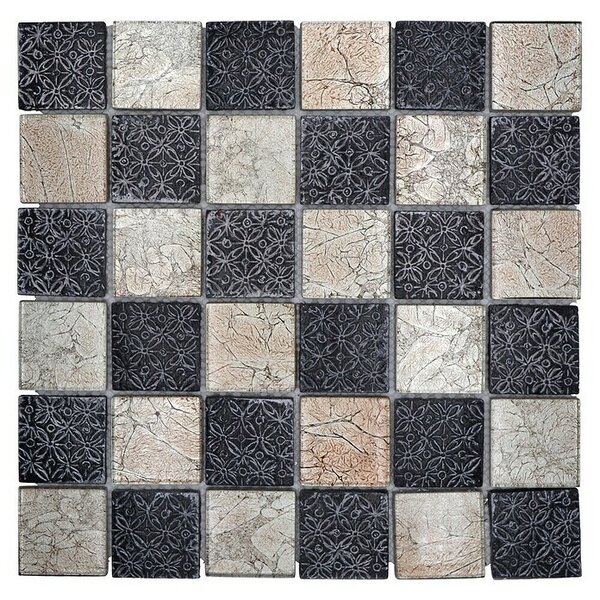 Mozaik pločica Quadrat Crystal Mix XCM 8OP4 (30 x 30 cm, Bež-sive boje, Sjaj)