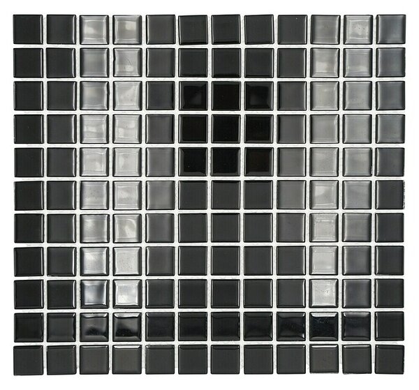 Mozaik pločica Quadrat Crystal Uni CM 4050 (32,7 x 30,2 cm, Crne boje, Sjaj)