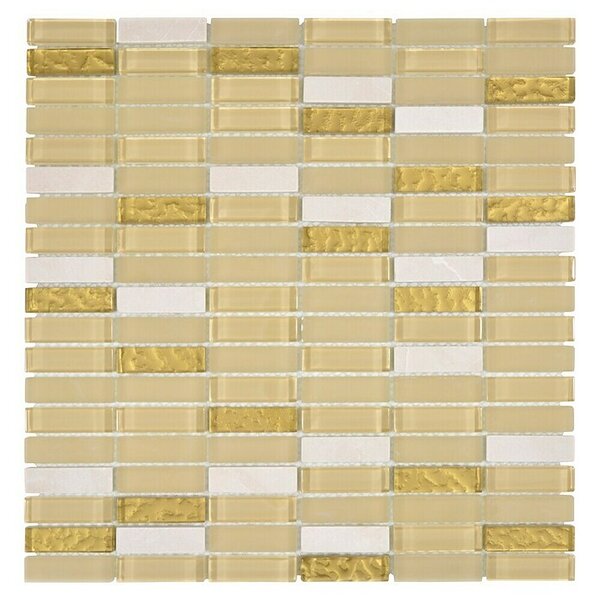 Mozaik pločica Crystal Mix XCM SM91 (32,2 x 31 cm, Bijelo-zlatne boje, Sjaj)