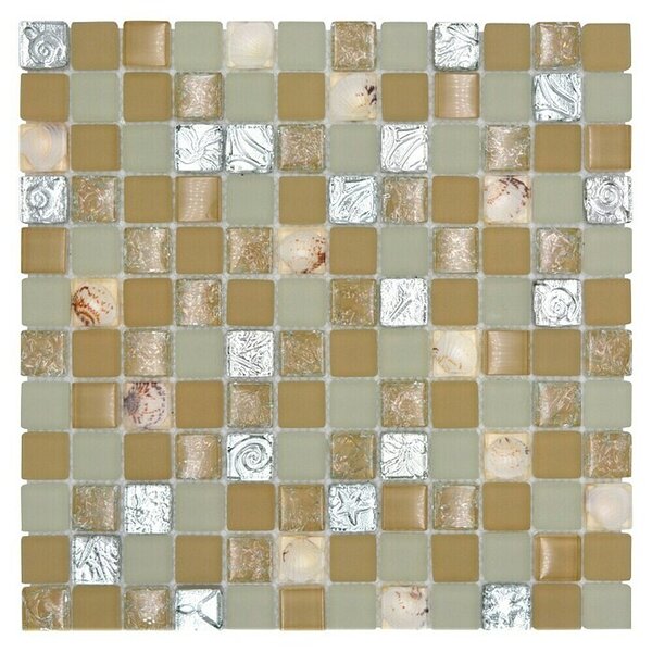 Mozaik pločica Quadrat Crystal XCM 8OP9 (30 x 30 cm, Bež boje, Sjaj)
