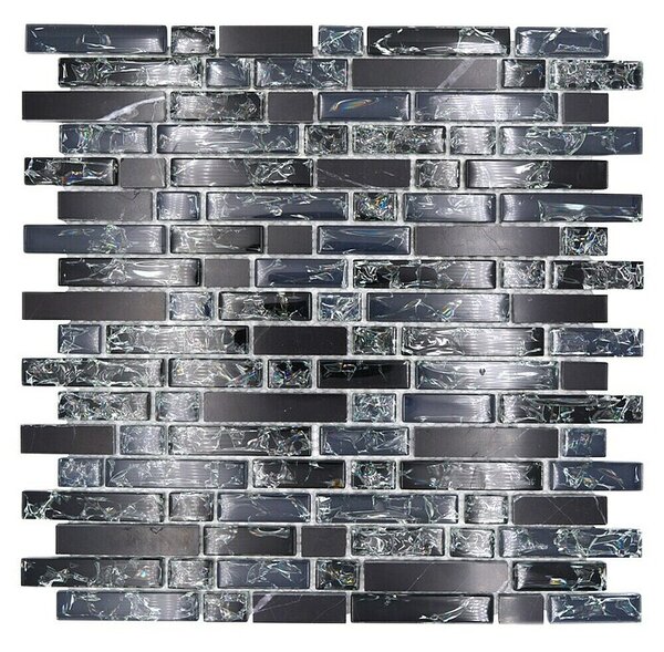 Mozaik pločica Verbund Crystal Mix XIC V1328 (29,8 x 30,5 cm, Crne boje, Sjaj)