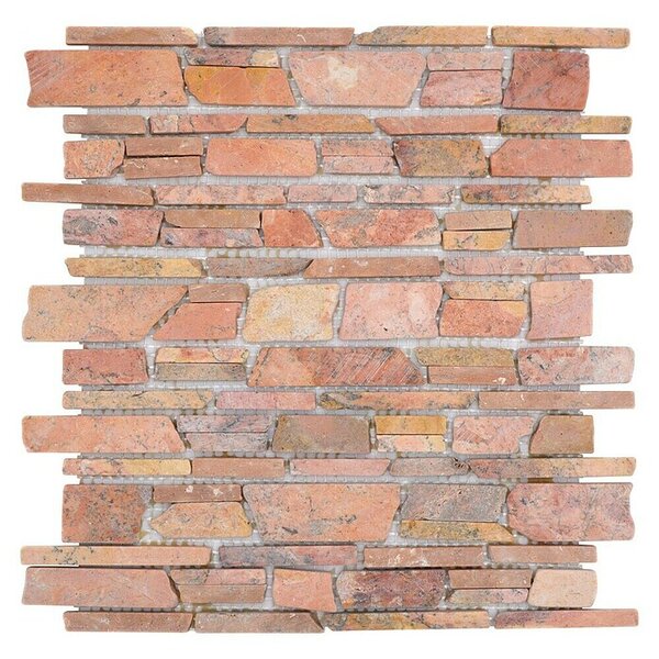 Mozaik pločica MOS BRICK 220 (30,5 x 30,5 cm, Crvene boje, Mat)