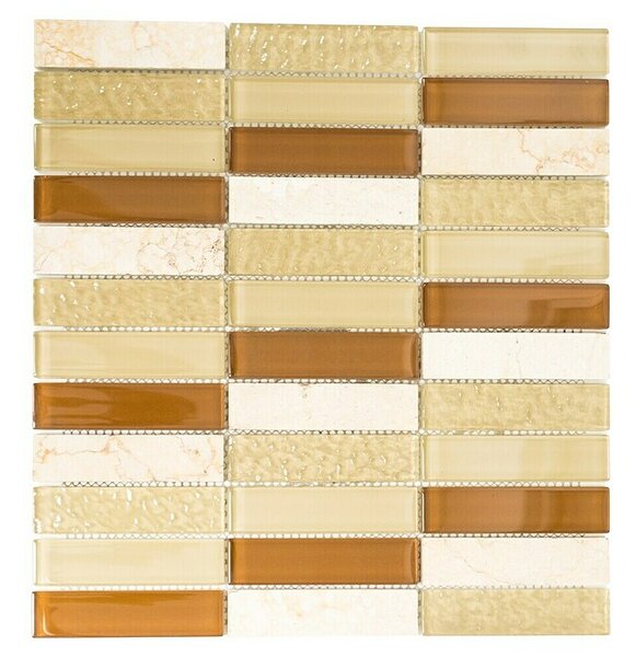 Mozaik pločica Crystal Mix XCM MS836 (32,2 x 30,4 cm, Bež boje, Sjaj)