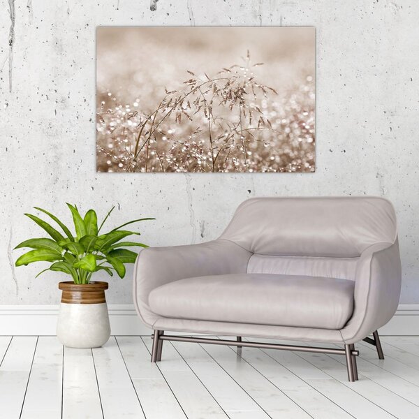 Slika - Livada u smeđim tonovima (90x60 cm)