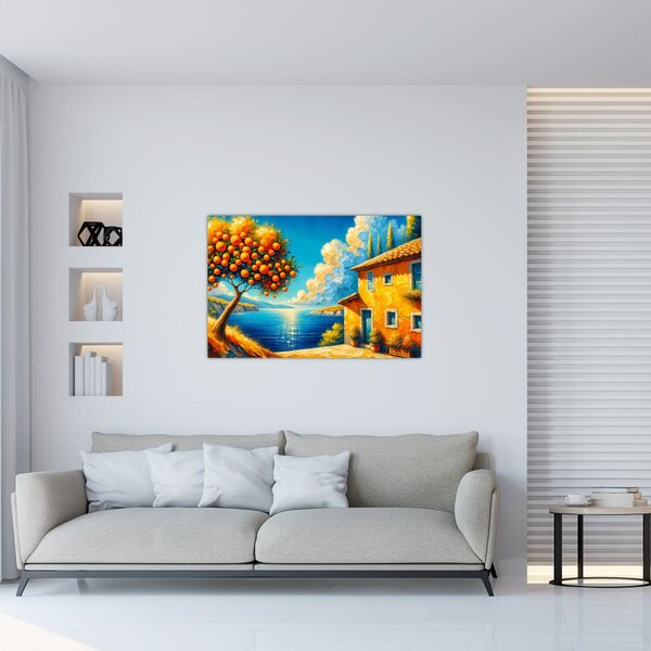 Slika - Kuća s narančama II. (90x60 cm)