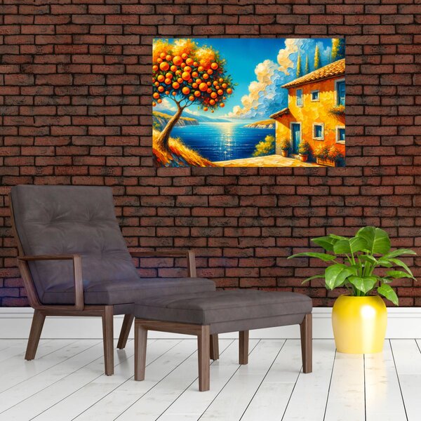 Slika - Kuća s narančama II. (90x60 cm)