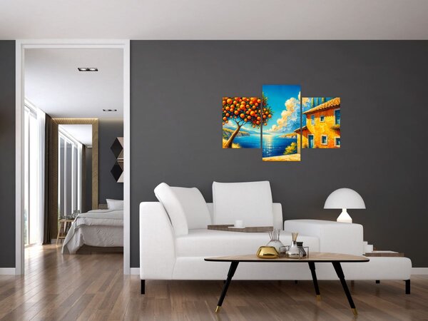 Slika - Kuća s narančama II. (90x60 cm)
