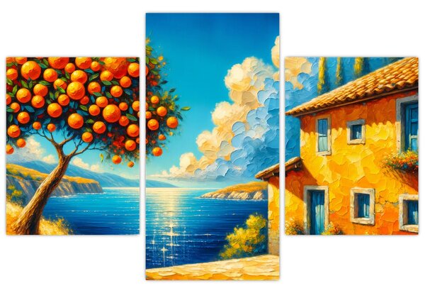 Slika - Kuća s narančama II. (90x60 cm)