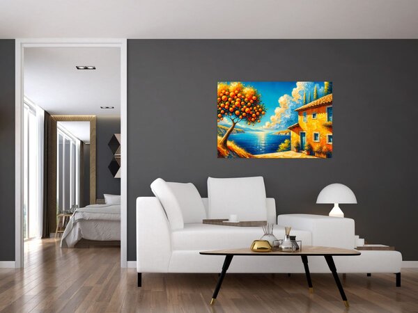 Slika - Kuća s narančama II. (90x60 cm)