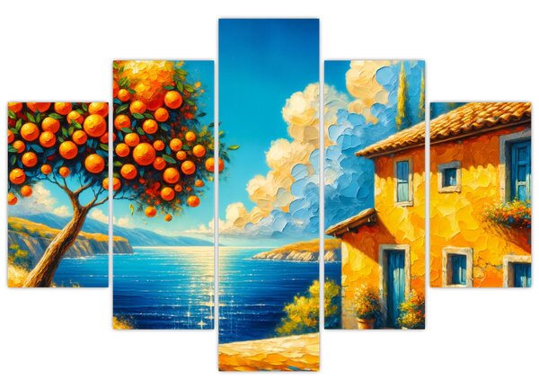 Slika - Kuća s narančama II. (150x105 cm)