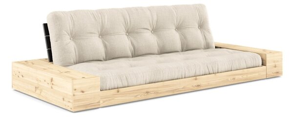 Siva/bež lanena sklopiva sofa 244 cm Base – Karup Design