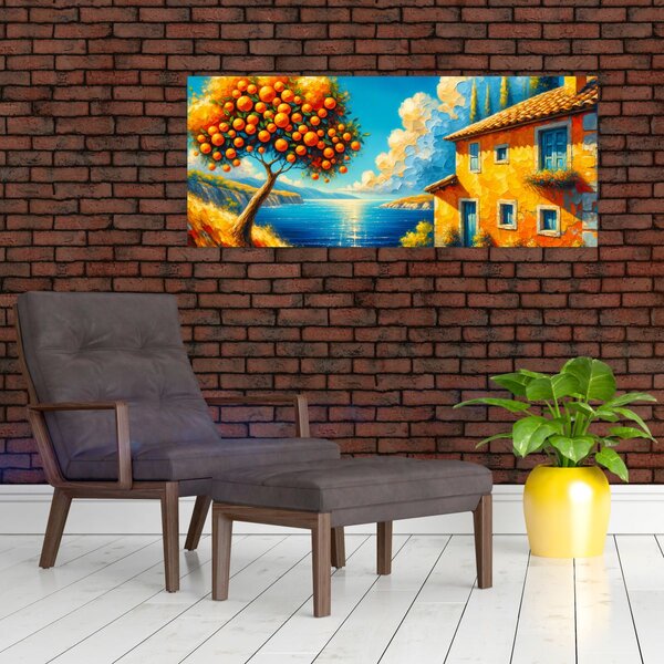 Slika - Kuća s narančama II. (120x50 cm)
