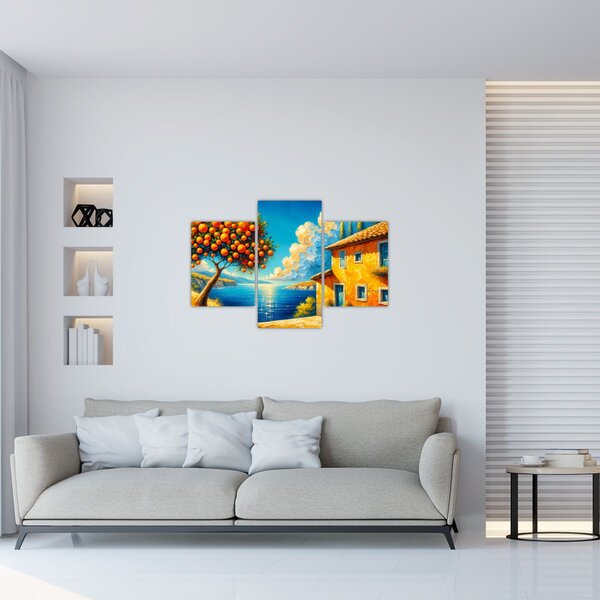 Slika - Kuća s narančama II. (90x60 cm)
