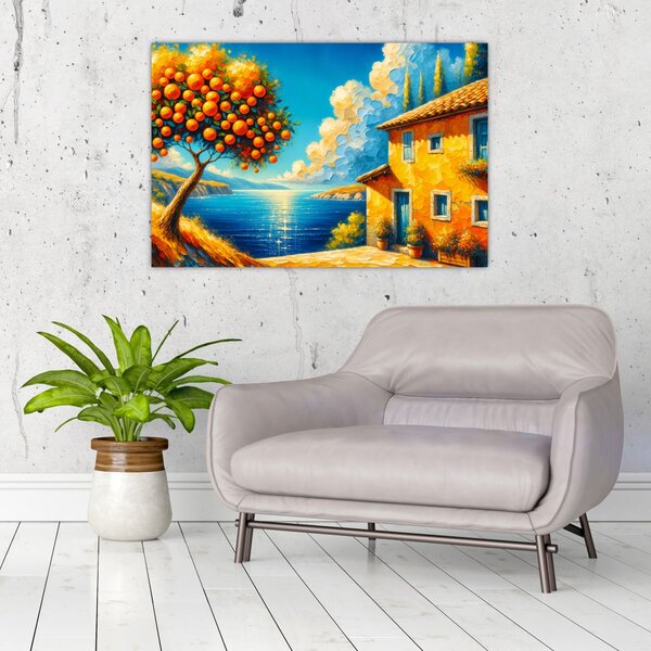 Slika - Kuća s narančama II. (90x60 cm)