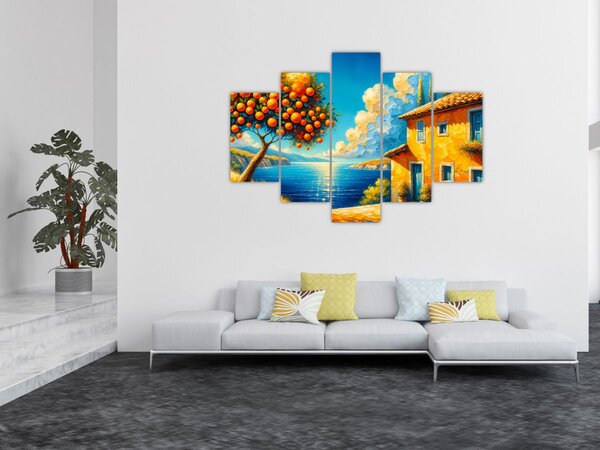 Slika - Kuća s narančama II. (150x105 cm)