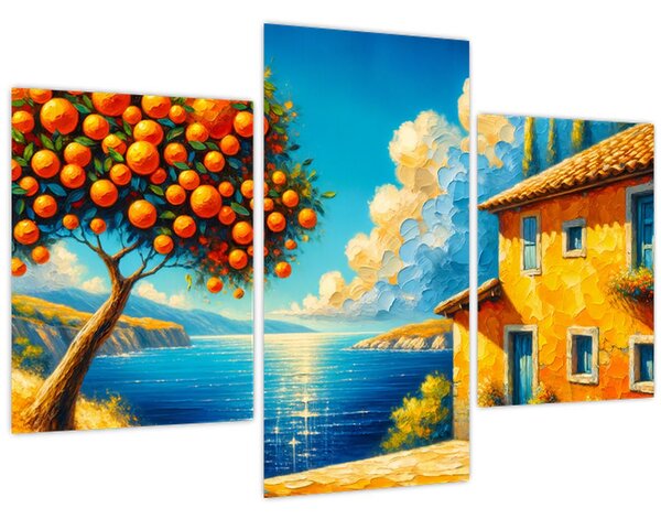 Slika - Kuća s narančama II. (90x60 cm)