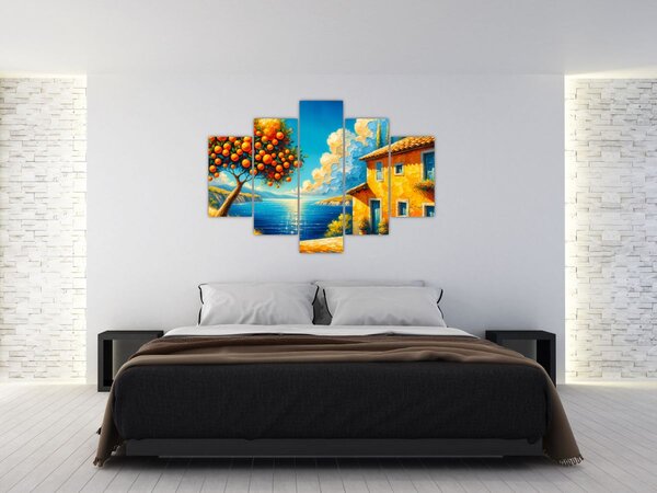 Slika - Kuća s narančama II. (150x105 cm)