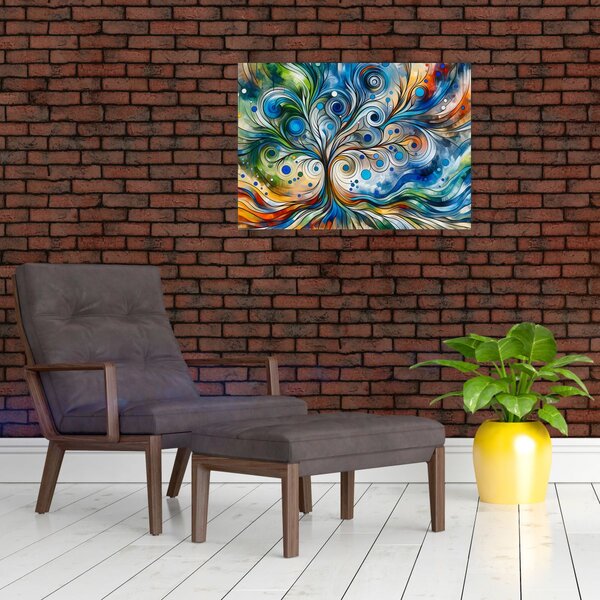 Slika – Šareno energetsko drvo (70x50 cm)