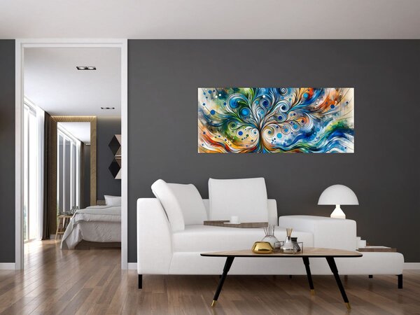 Slika – Šareno energetsko drvo (120x50 cm)