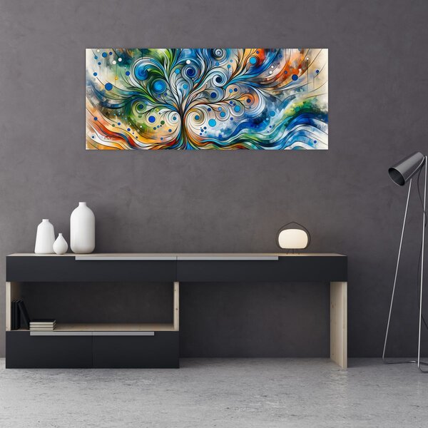 Slika – Šareno energetsko drvo (120x50 cm)