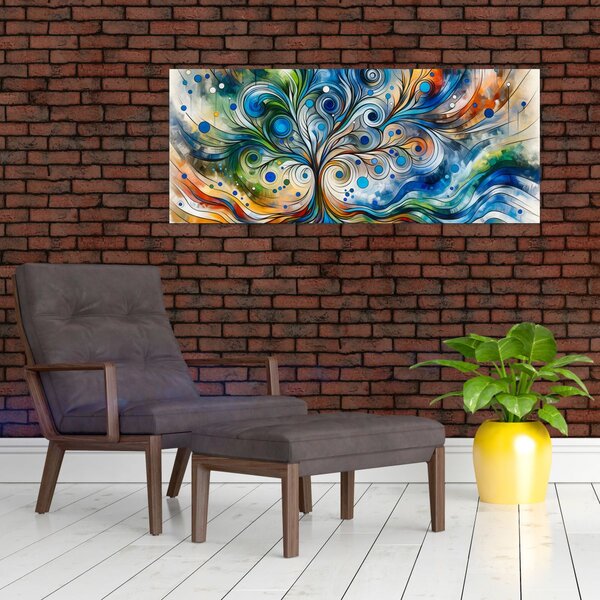 Slika – Šareno energetsko drvo (120x50 cm)