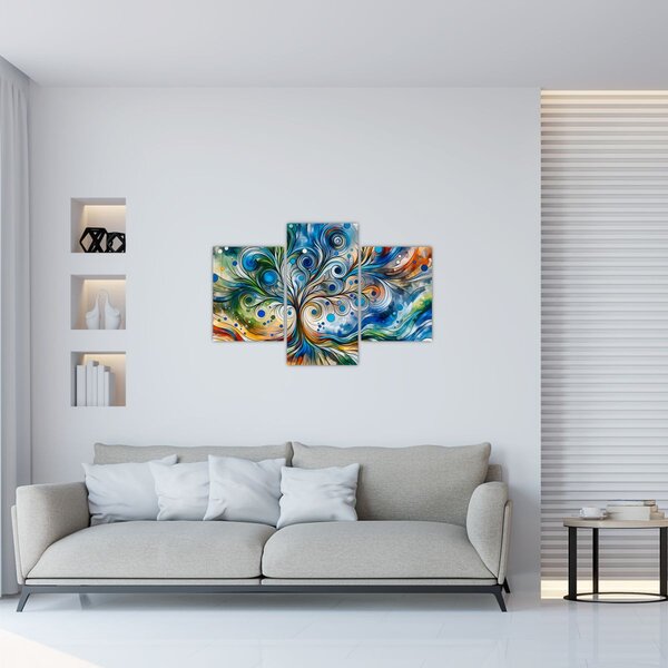 Slika – Šareno energetsko drvo (90x60 cm)