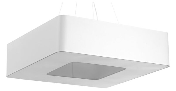 Bijela viseća svjetiljka sa staklenim sjenilom/s tekstilnim sjenilom Piano – Nice Lamps
