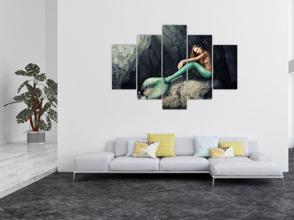 Slika - Sirena na stijeni (150x105 cm)