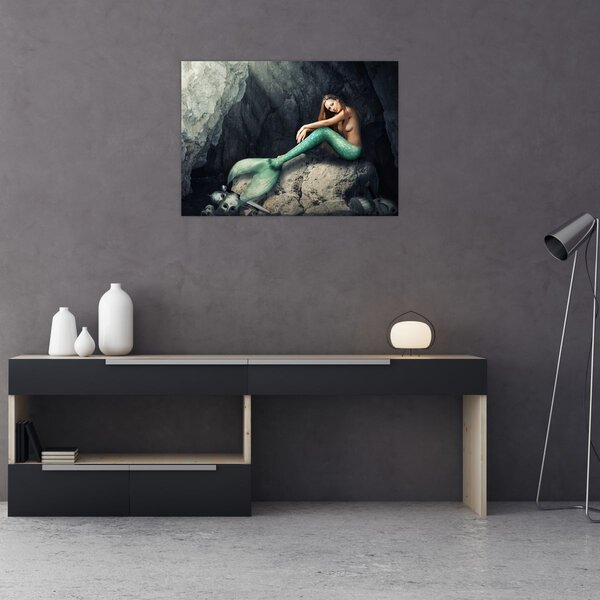 Slika - Sirena na stijeni (70x50 cm)