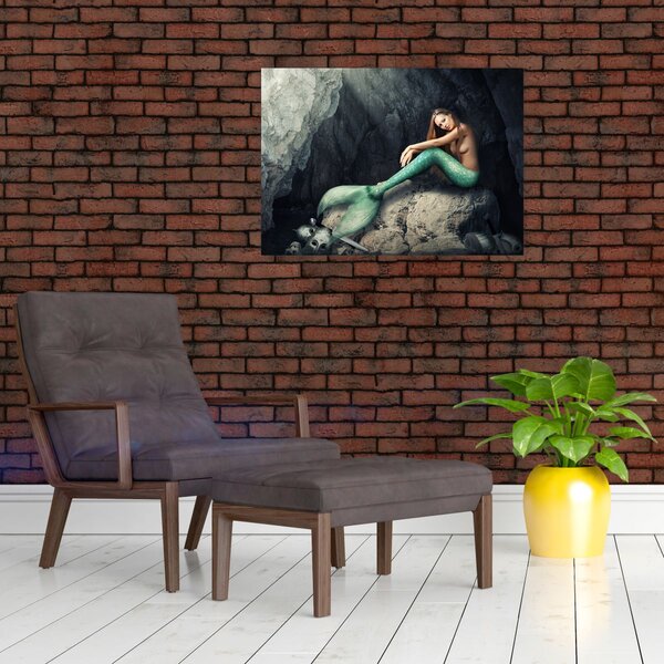Slika - Sirena na stijeni (70x50 cm)