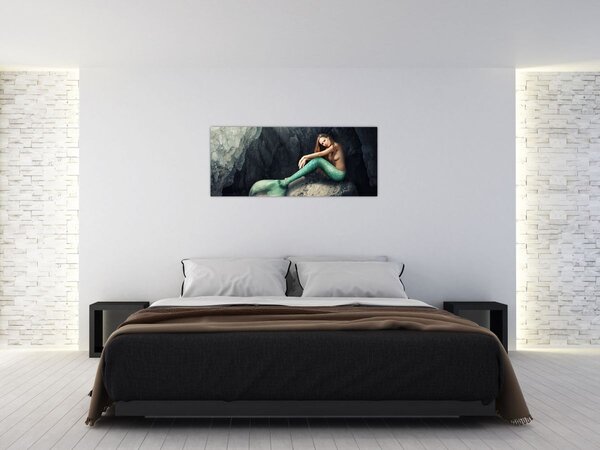 Slika - Sirena na stijeni (120x50 cm)