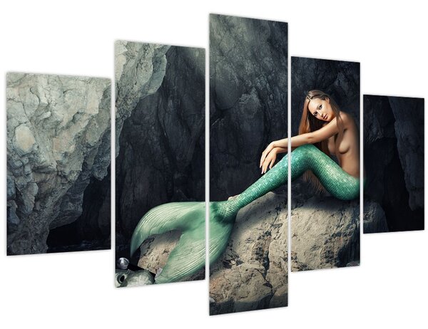 Slika - Sirena na stijeni (150x105 cm)