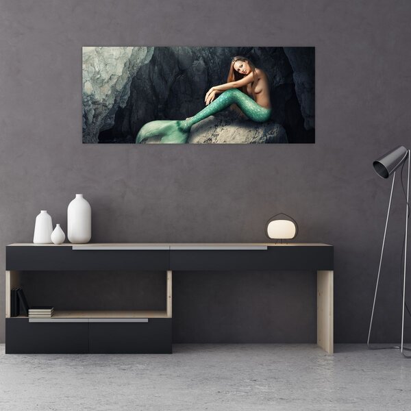 Slika - Sirena na stijeni (120x50 cm)