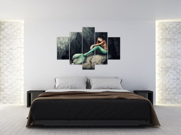 Slika - Sirena na stijeni (150x105 cm)