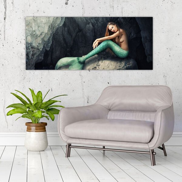 Slika - Sirena na stijeni (120x50 cm)