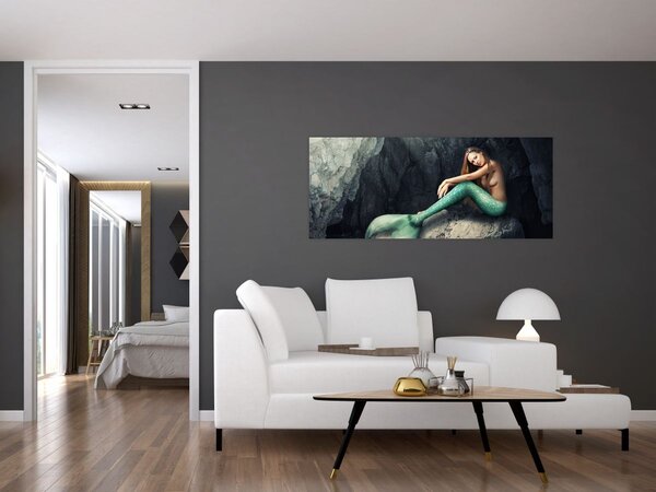 Slika - Sirena na stijeni (120x50 cm)