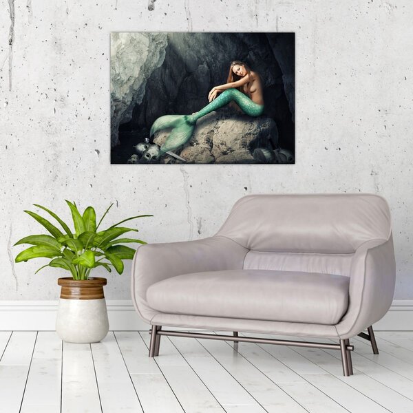 Slika - Sirena na stijeni (70x50 cm)