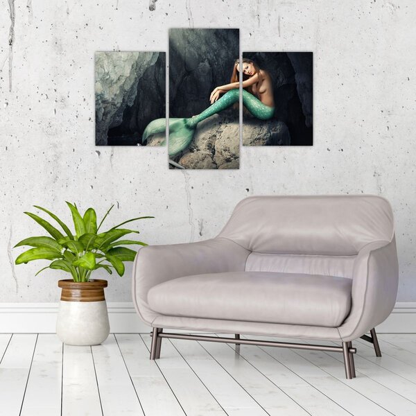 Slika - Sirena na stijeni (90x60 cm)