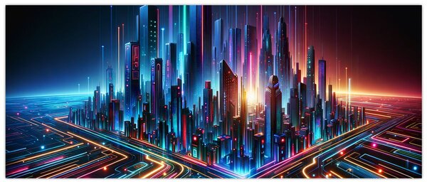 Slika - Grad budućnosti (120x50 cm)
