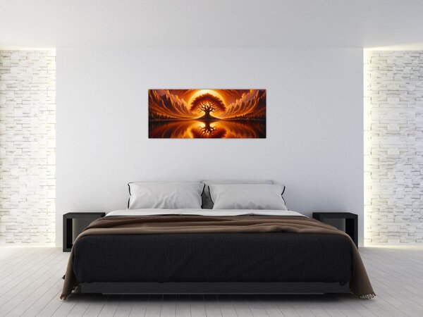 Slika – Drvo u krvavom suncu (120x50 cm)