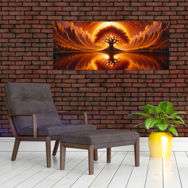 Slika – Drvo u krvavom suncu (120x50 cm)